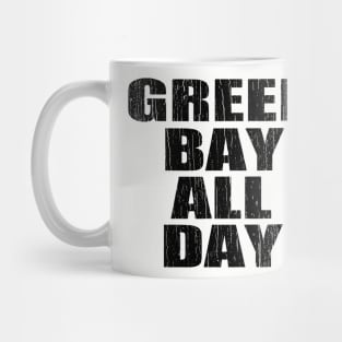 Green Bay All Day // Black Mug